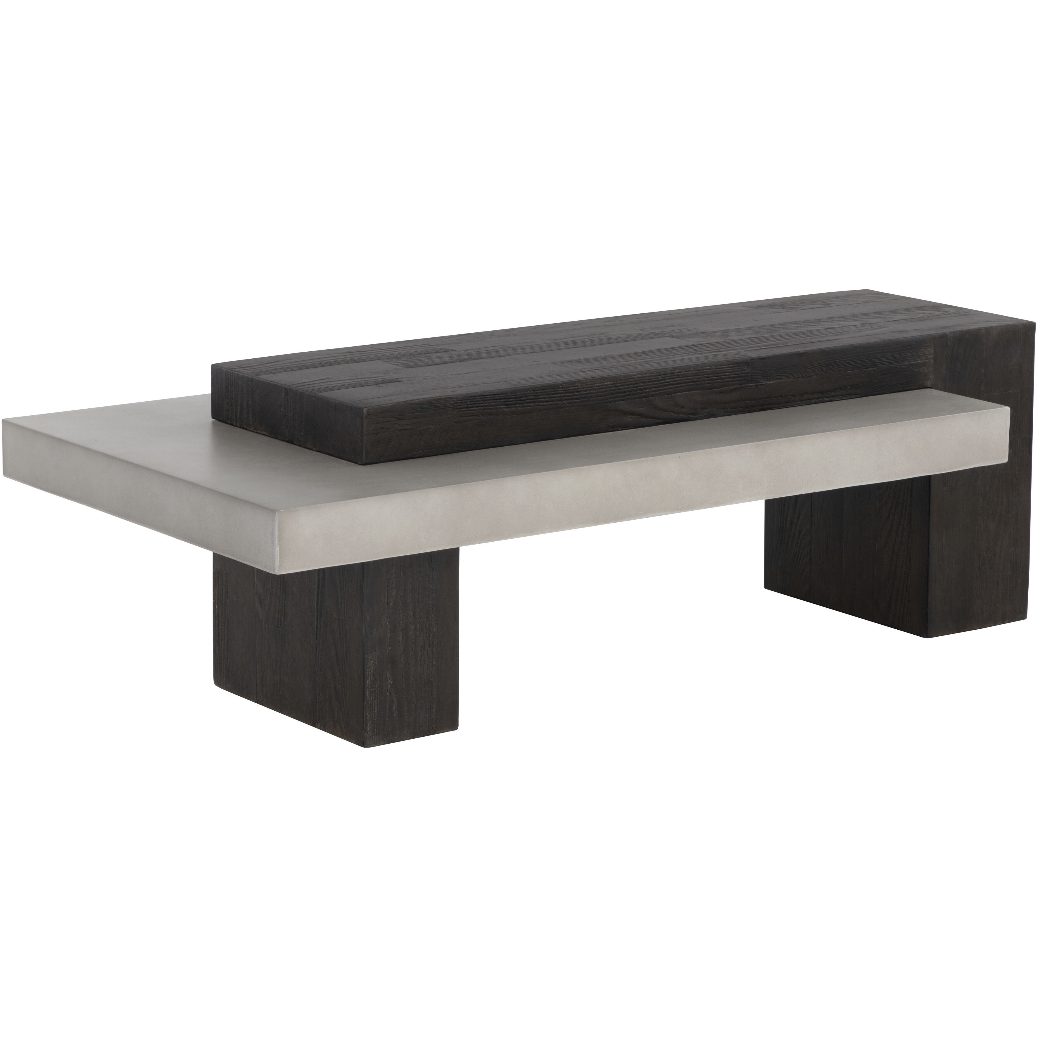 Herriot 56 X 28 inch Dark Brown / Grey Outdoor Coffee Table